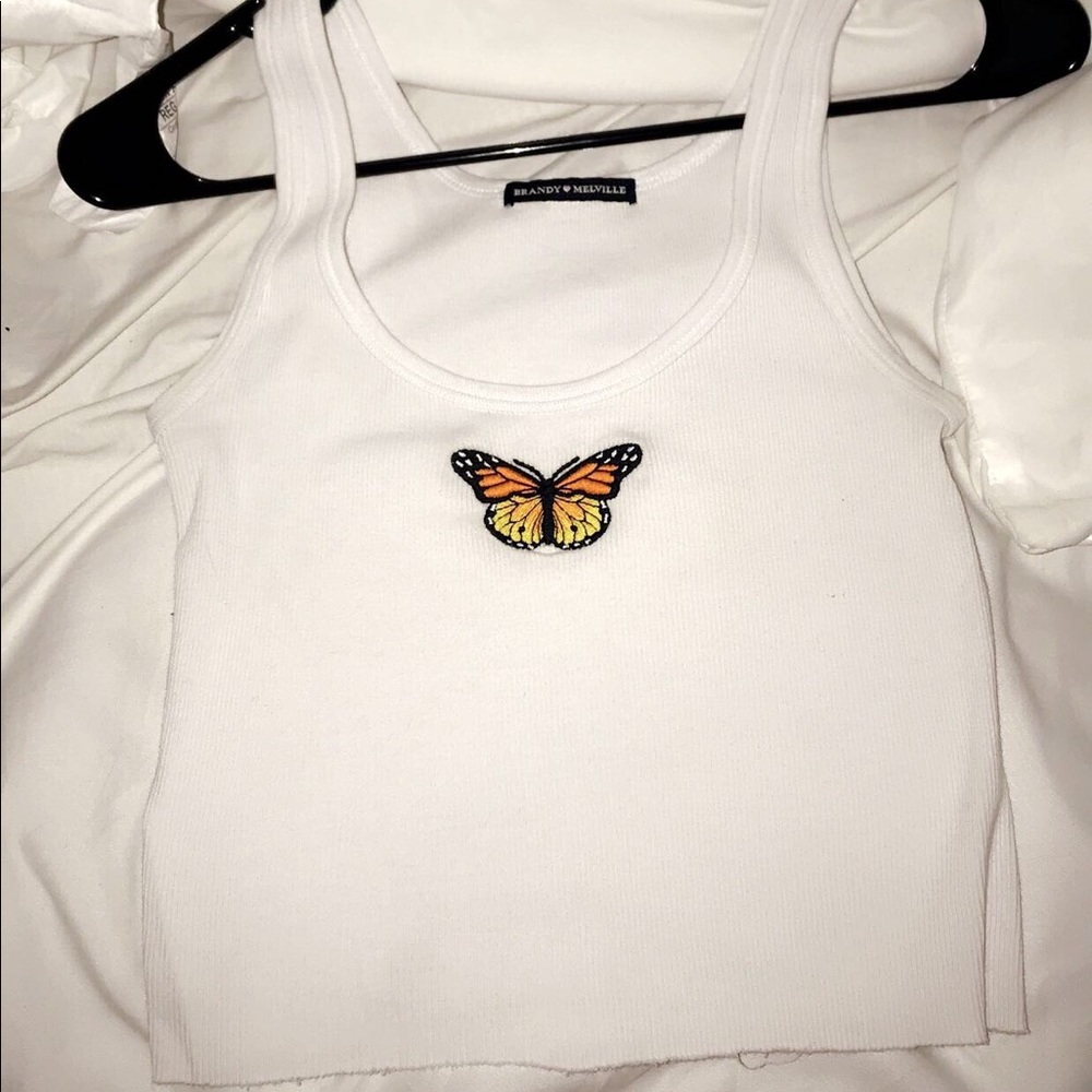 brandy melville butterfly tank